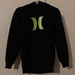 Hurley Black kids Hoodie with Colorful Logo Size 6